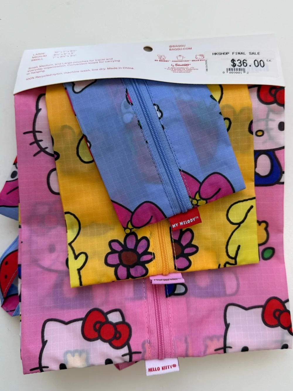 Hello Kitty X Baggu 3D Zip Set